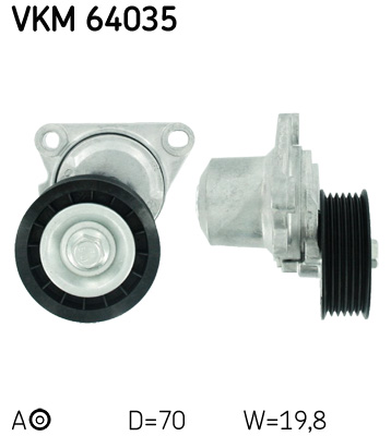 Belt Tensioner, V-ribbed belt - VKM 64035 SKF